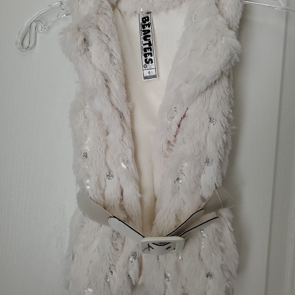 Toddler Girls Size 4T Faux Fur Vest